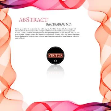Vector colorful wave shaped stripes border background Illustrazione stock