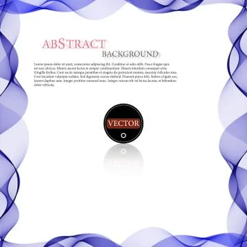 Vector colorful wave shaped stripes border background Stock Illustration