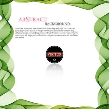 Vector colorful wave shaped stripes border background Illustrazione stock