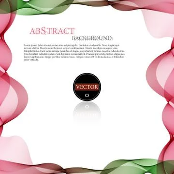 Vector colorful wave shaped stripes border background Illustrazione stock