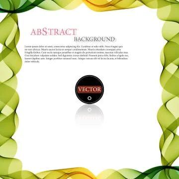 Vector colorful wave shaped stripes border background 스톡 일러스트