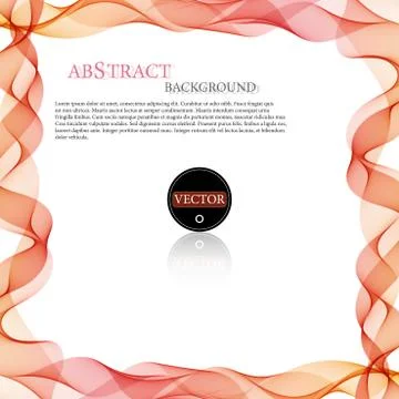 Vector colorful wave shaped stripes border background 스톡 일러스트
