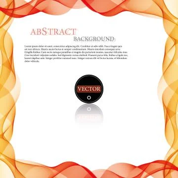 Vector colorful wave shaped stripes border background Stock Illustration