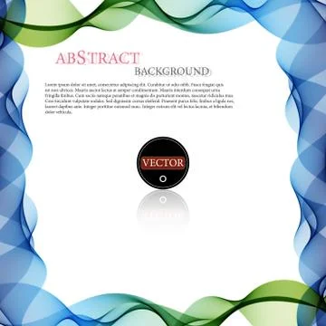 Vector colorful wave shaped stripes border background Illustrazione stock