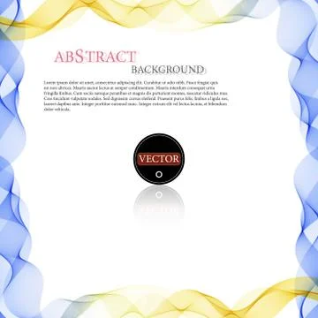 Vector colorful wave shaped stripes border background Stock Illustration