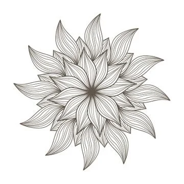 Vector coloring book page for adults. Stock Illustration