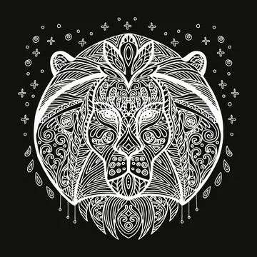 Vector coloring lion Stock Illustration