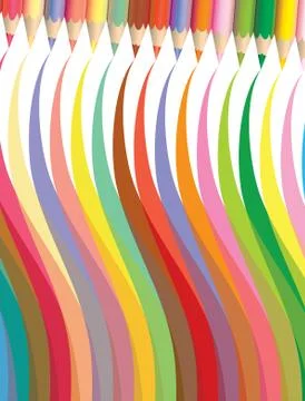 Vector coloured pencils Stock Illustration