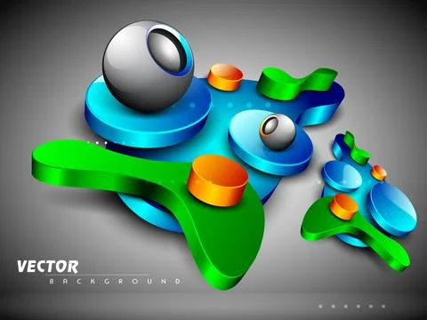 Vector colourful 3d abstract design Stock Illustration