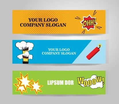 Vector comic Banners Stock Illustration