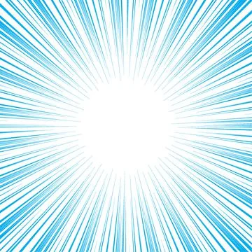 Vector comic book with blue speed lines Illustrazione stock