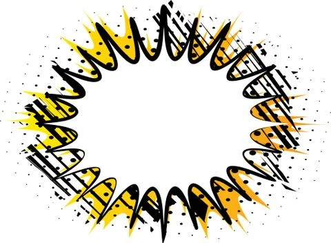 Vector comic book explosion, blank bubble. Comic style cartoon background for Illustrazione stock