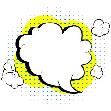 Vector comic book explosion. Comic style cartoon speech bubble for text isola Stock Illustration