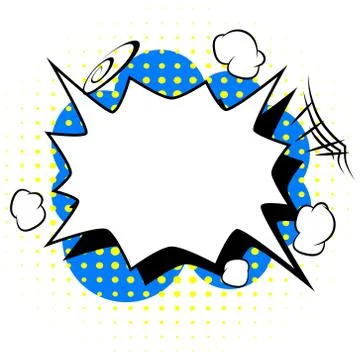 Vector comic book explosion. Comic style cartoon speech bubble for text isola Stock Illustration