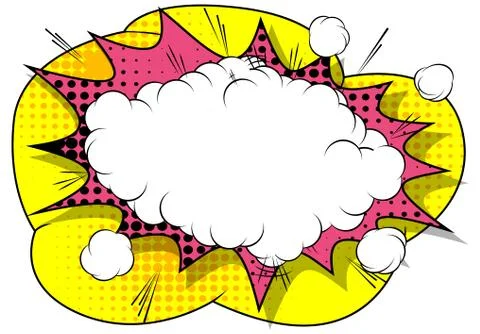 Vector comic book explosion. Comic style cartoon speech bubble for text isola Stock Illustration