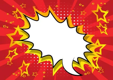 Vector comic book explosion. Comic style cartoon background for your text. Illustrazione stock