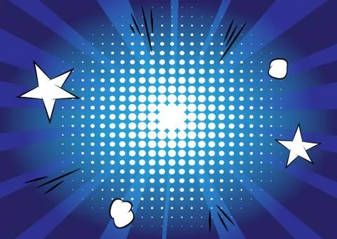 Vector comic book explosion. Comic style cartoon background for your text. Stock Illustration