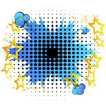 Vector comic book explosion. Comic style cartoon background for your text. Illustrazione stock