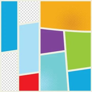 Vector comic book. Page design template. Color Stock Illustration