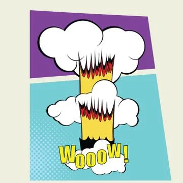 Vector comic book. Page design template. Color Illustrazione stock