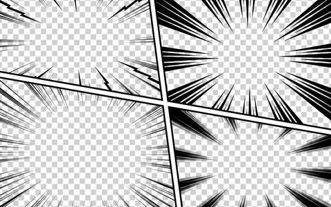 Vector comic book page templates with different backgrounds. Stock Illustration