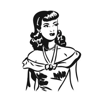 Vector Comic Book View of Characters Facial Expression Stock Illustration