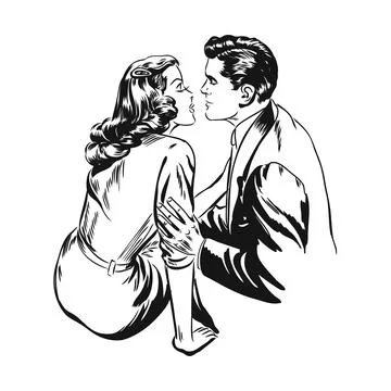 Vector Comic Book View of Characters Facial Expression Illustrazione stock