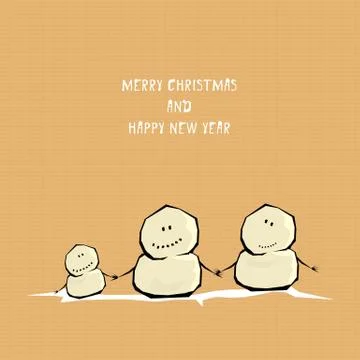 Vector comic cartoon merry christmas illustration Stock Illustration