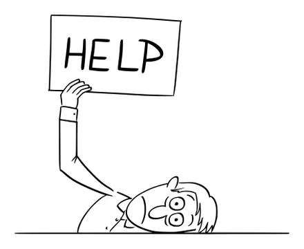Vector Comic Cartoon of Tired or Frustrated or Sick Man or Businessman Lying on Stock Illustration