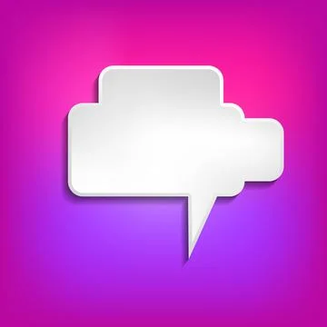 Vector comic speech bubble on color background. Isolated colorful banner, empty Stock Illustration