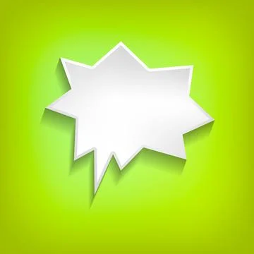 Vector comic speech bubble on color background. Isolated colorful banner, empty Stock Illustration