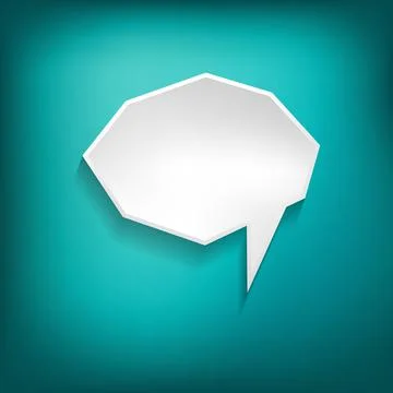 Vector comic speech bubble on color background. Isolated colorful banner, empty Illustrazione stock