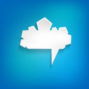 Vector comic speech bubble on color background. Isolated colorful banner, empty Stock Illustration