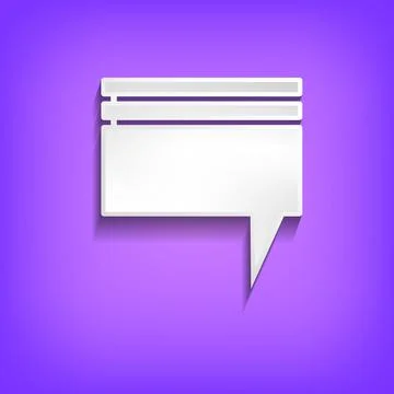 Vector comic speech bubble on color background. Isolated colorful banner, empty 스톡 일러스트
