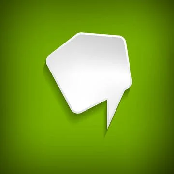 Vector comic speech bubble on color background. Isolated colorful banner, empty Stock Illustration