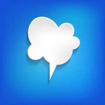 Vector comic speech bubble on color background. Isolated colorful banner, empty Stockillustratie