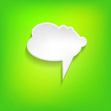 Vector comic speech bubble on color background. Isolated colorful banner, empty Illustrazione stock