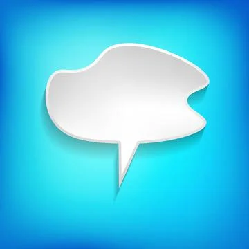 Vector comic speech bubble on color background. Isolated colorful banner, empty Stock Illustration