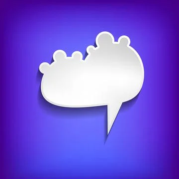 Vector comic speech bubble on color background. Isolated colorful banner, empty Stock Illustration