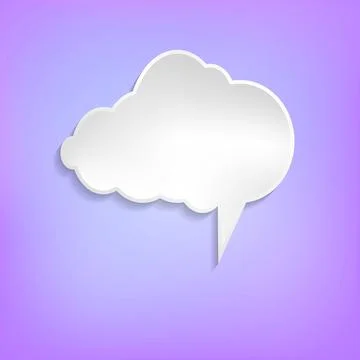 Vector comic speech bubble on color background. Isolated colorful banner, empty Illustrazione stock