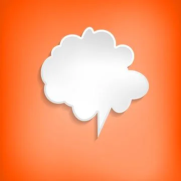 Vector comic speech bubble on color background. Isolated colorful banner, empty Stock Illustration