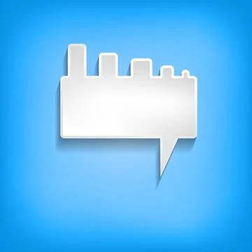 Vector comic speech bubble on color background. Isolated colorful banner, empty Stock Illustration