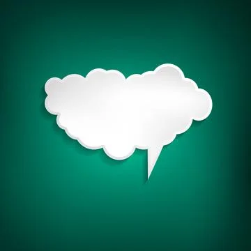 Vector comic speech bubble on color background. Isolated colorful banner, empty Stock Illustration