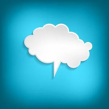 Vector comic speech bubble on color background. Isolated colorful banner, empty Illustrazione stock