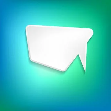 Vector comic speech bubble on color background. Isolated colorful banner, empty 스톡 일러스트