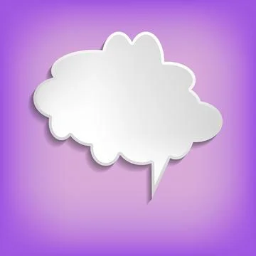 Vector comic speech bubble on color background. Isolated colorful banner, empty Stockillustratie
