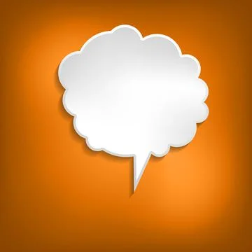 Vector comic speech bubble on color background. Isolated colorful banner, empty 스톡 일러스트