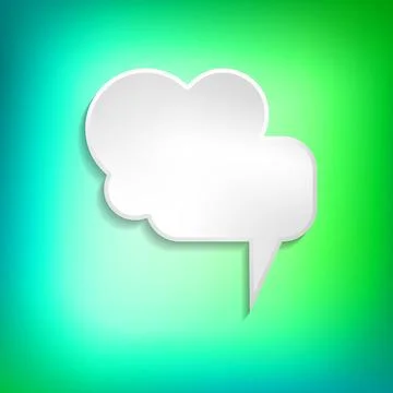 Vector comic speech bubble on color background. Isolated colorful banner, empty Stock Illustration