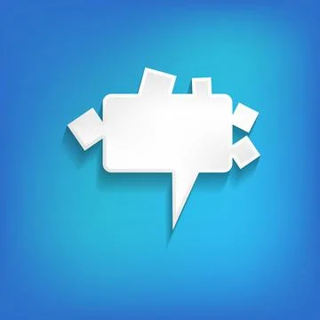 Vector comic speech bubble on color background. Isolated colorful banner, empty Stock Illustration