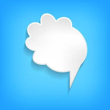 Vector comic speech bubble on color background. Isolated colorful banner, empty Illustrazione stock